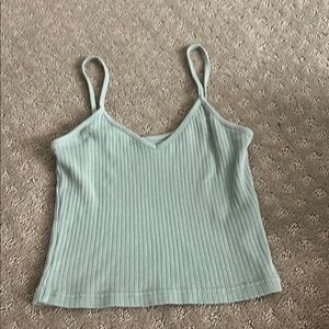 Mint Green Ribbed Women's Top